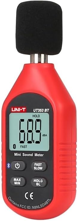 Uni-T Ut353 Bluetooth Noise Measuring Instrument Db Meter 30~130Db Mini Audio Sound Level Meter Decibel Monitor
