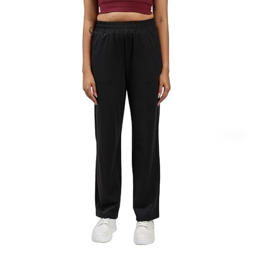 Women On-The-Go Track Pants | Relaxed Fit | Adjustable Hidden Drawstring | 2 Side Pockets | Mid to High Rise | Track Pants for Women