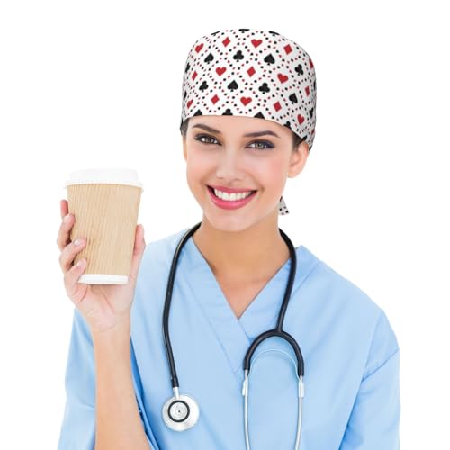 Image of Surgical Caps Men Women, Scrub Cap with Sweatband Adjustable