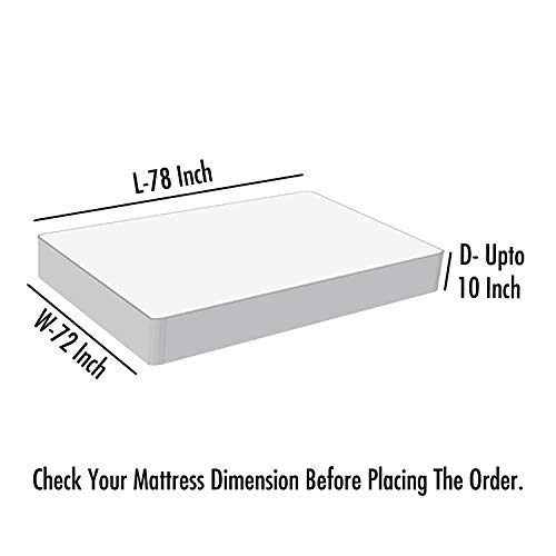 Image of Lithara Terry Cotton Fitted Mattress Protector for King Size Bed | Waterproof & Elastic Band | Ultra Soft & Hypoallergenic Mattress Cover | Size : 78 x 72 Inches (6.5 x 6 Feet) | (Golden)