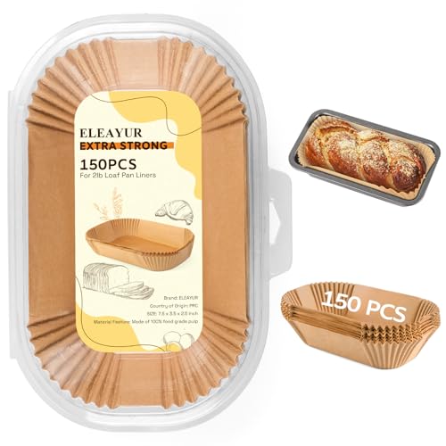 Loaf Pan Liners, 150PCS Bread Pan Liners 9x5 Inch, Non-Stick Loaf Pan Parchment Liners for Baking Bread, Pre Formed Parchment Paper Liner for Baking Toast, Cakes, Banana Breads, Sourdough Bread