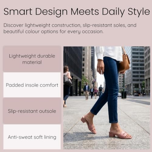 Image of MANIK Women's Fashion Block Heel Sandal | Faux Leather, Comfortable & Stylish Heels Sandals| Ideal for Office, Casual, Party & Formal Occasions 1.5 inches heel