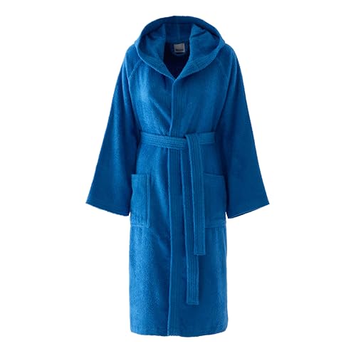 Bassetti Accappatoio Con Cappuccio, Mare, 100% Cotone, Taglia Xxl, Adulto Uomo Donna Unisex, In Spugna Morbido Assorbente Resistente E Lavabile In Lavatrice