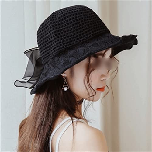 Chapeau de soleil femme grand bord pliable chapeau de plage anti uv