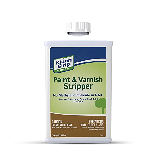 Klean Strip Green Paint & Varnish Stripper-Strips Layers of Latex Paints Oil Based Paint Lacquer Wax & Stain from Wood Metal & Masonry Surfaces-32oz with Centaurus AZ Chemical Resistant Gloves