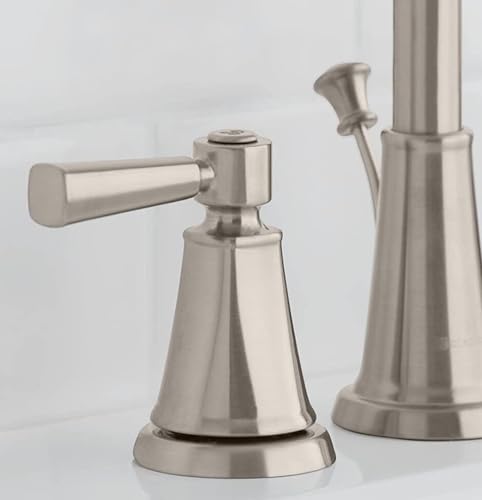 Miniatura 2 de Glacier Bay Melina - Grifo de baño de arco alto de doble mango de 8 pulgadas en níquel cepillado