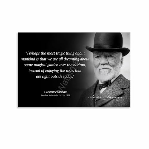 Andrew Carnegie Motivational Quote Poster (2) Canvas Painting Wall Art
