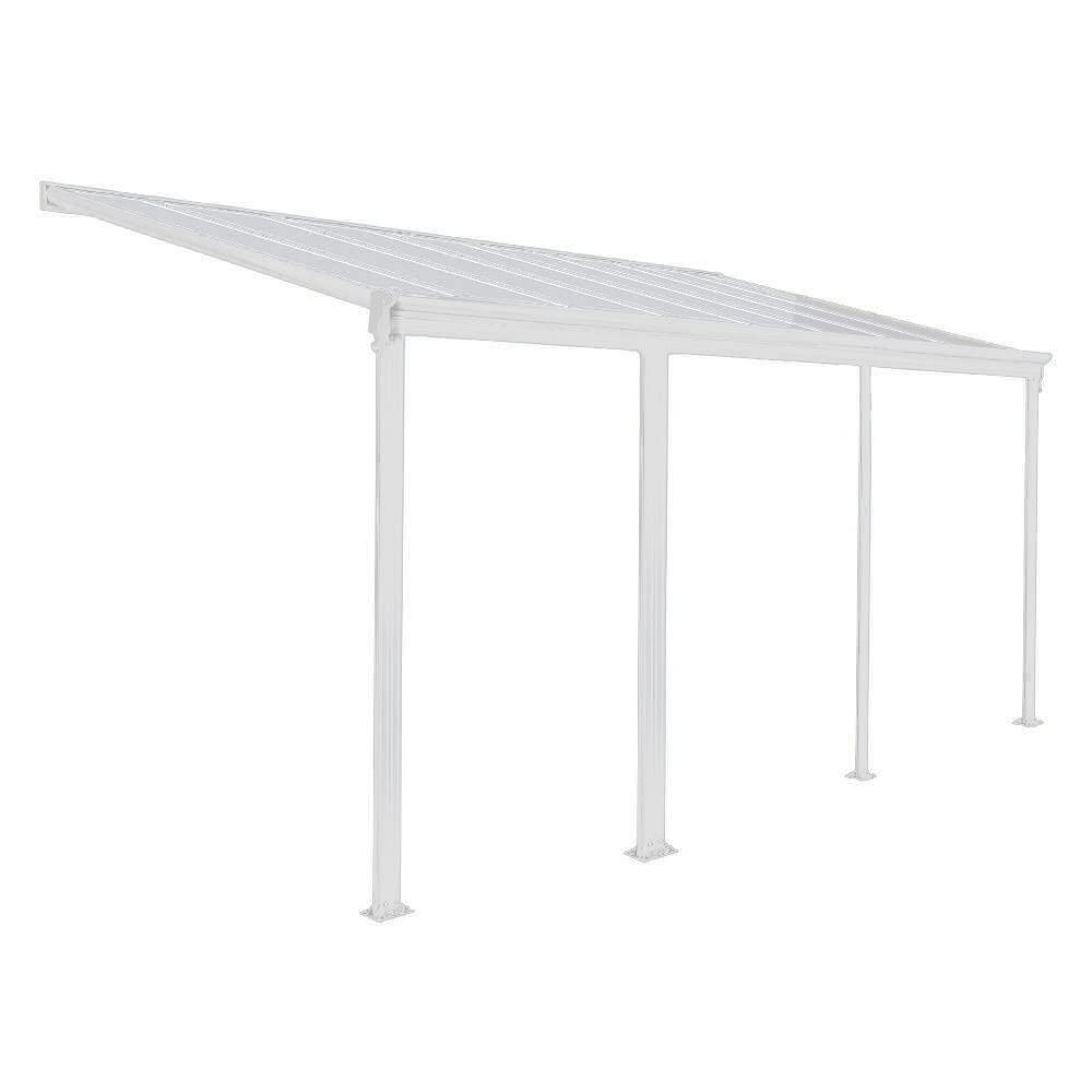 HOME DELUXE - Tetto per terrazza SOLIS - bianco - L/P/A: 618 x 303 x 226/278 cm - compresi pannelli a camera cava, materiale di montaggio I Carport Pavillion Pergola