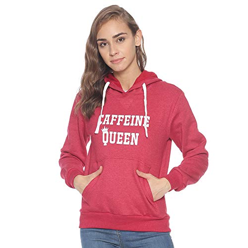 Campus Sutra Women Cotton Regular Fit Casual Hooded Sweatshirt