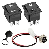 GREHUA On Off Switch & Charger Port Compatible with Razor MX500 MX650 MX350 SX500 Mcgrath Dirt Bike Quad 500 Pocket Mod Electric Scooter EcoSmart 4 Wheeler ATV Rocket Parts 16A 250V 20A 125V