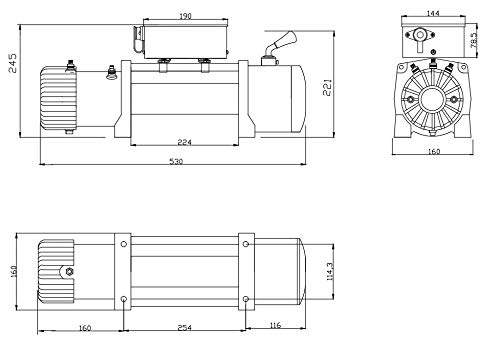AC-DK 13000 lb. Electric Winch Kit, 12V Winch with 85ft Synthetic Rope, Waterproof IP67 Truck Winch with Hawse Fairlead, with 2 Wireless Handheld Remote and Wired Handle Recovery Winch(Up to 13500lbs)