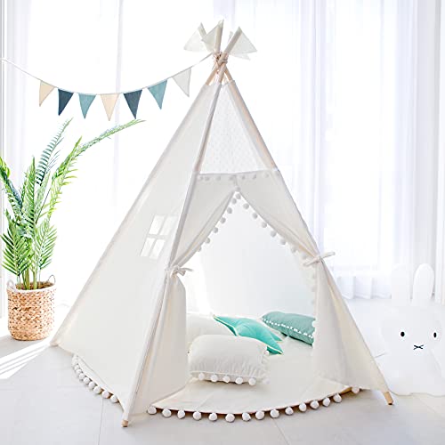 Sumbababy Tenda Da Gioco Per Bambine - Castello Da Principessa Rosa Con Tappeto, Esagonale, Per Interni Ed Esterni