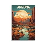 KmoNo Arizona Vintage-Reise-Poster, 20 x 30 cm, Poster, 