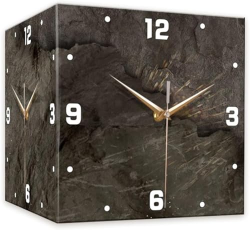 Horloge murale double face acrylique LED 25,4 cm sans perçage