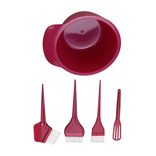 Kit de coloração para tintura de cabelo, pincéis de fibra de nylon, tigela de mistura com cabo ponti