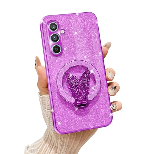 Coque Samsung Galaxy A34 5G antichoc paillettes compatible MagSafe femme