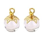 Videoleuchte Mini Glaskugel leer Anhänger Flasche Grußkarten Flasche transparent Kappe Blume Goldene