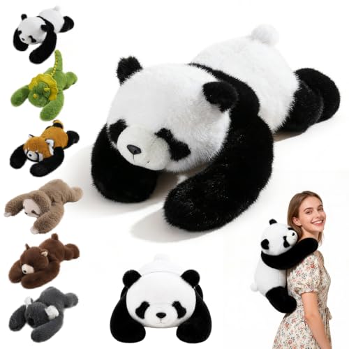 nnOuOnn Peluche lestée Panda, Kawaii Animaux lestés pour Peluche Anti Stress Apaisante Adultes, Doudou Panda Huggy Mignonne Coussin lesté pour soulager l'anxiété et favoriser Le Sommeil (65 cm)