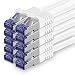 Produktbild 1aTTack.de 10x 0.25 M CAT7 Netzwerkkabel - 10 Gigabit - RJ45 Patchkabel Ethernet Kabel (SFTP PIMF LSZH CU) - für DSL LAN Switch Modem Router Patchpanel CAT7 CAT6 CAT5 - weiß