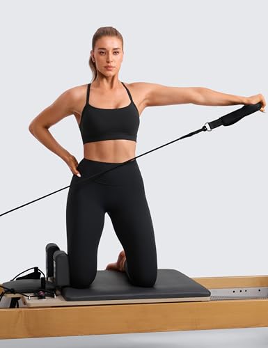 Image of CRZ YOGA Butterlift Cut-Out Cross Back Sports Bras for Women - Medium Impact Adjustable Thin Straps Pilates Padded Gym Tops