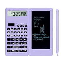 Scientific Calculators for high-School, LveSunny 10 Digits Digital with Erasable Writing Board Math Calculator for Middle School & College Purple