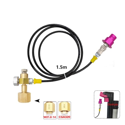 Duty Transfer Line 1,5 metros adaptador botellas europeas accesorios metal gas 4