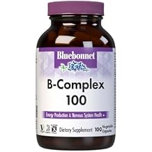 Bluebonnet Nutrition B Complex, Complete Full Spectrum, Vitamin B6, B12, Biotin, Folate, Vegan, Vegetarian, Gluten, Soy & Milk Free, Kosher, 100 Count