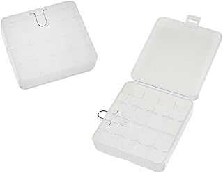 Bettomshin 3Pcs 18650 Battery Storage Case Holder Organizer 4 Capacity Battery Storage Box for 18650 Battery, Transparent