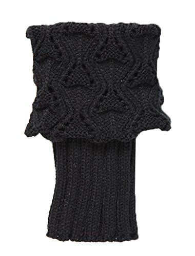 Image of uxcell Women's Knitted Design Solid Warm Thick Knee High Length Ribbed Leg Warmers