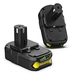 Powilling 2Packs 4.0Ah Battery Replacement for Ryobi 18V Battery, P100 P102 Compatible with Ryobi 18 Volt Cordless Power Tools PCL525B PCL515B