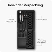 Fullmosa Uhrenarmband 16mm Edelstahl für Traditonale Uhren und Smartwatchs – Ansicht 6