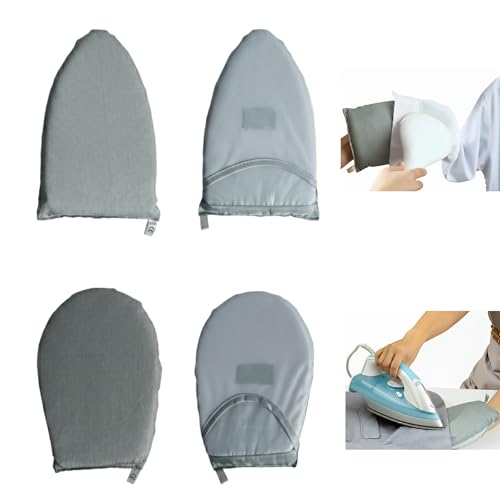 2 Guantes de Planchado Profesional, Un Guante en Punta y Otro Redondo, Protectores Térmicos Gruesos y Firmes, Resistentes al Calor, Mini Tablas de Planchado. Juego de 2 guantes para plancha vertical.