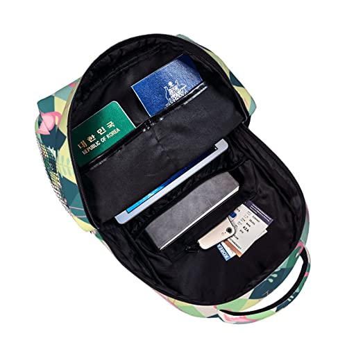 Sac à dos de voyage pour ordinateur portable femme léger avec motif flamant rose - 4