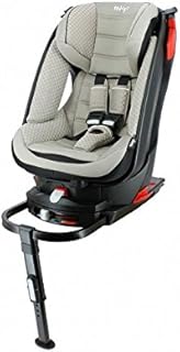 Mycarsit - Silla de coche inclinable groupo 1 (9kg a 18kg) con base isofix pivotante - 4 estrellas tests tcs - protección laterales - 3 colorido