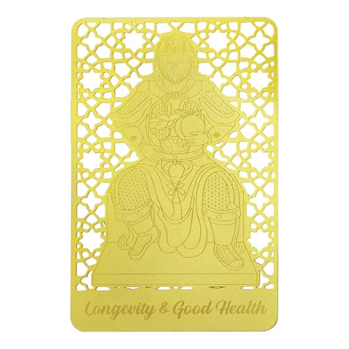Feng Shui Sun Wu Kong Longevity & Good Health Gold Amulet Card
