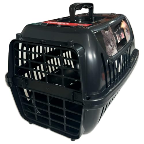 Caixa de Transporte Gato Cachorro Pequena Segura Caixa Para Transporte(Rosa,Nº1)