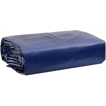 Tarpaulin Blue 3 x 3 m 650 g/m  Canvas with PVC Coating Tear-Resistant Waterproof UV-Resistant with Eyelets for Garden Furniture Trailers Car Boat Work Protection