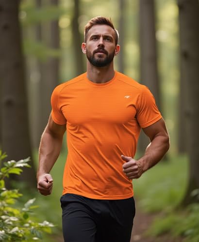 Mens Performance T-Shirts Short Sleeve Athletic Fit Tee Shirt Moisture Wicking Quick Dry Gym Tshirts Running Active Wear3
