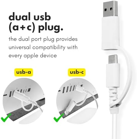 Macally USB C Wired Keyboard for Mac (USB C + USB A) – Full Size Keyboard with 22 Shortcuts, Quiet Typing, for MacBook, iMac, Mac mini, iPad – White - 2