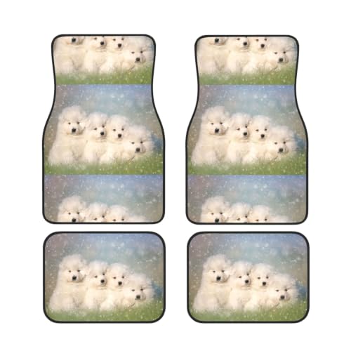Alfombrillas de coche Samoyedo evitan resbalones y suciedad con neopreno resistente