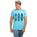 Hot Tuna Herren Hot Tuna - Trio Surfboards Mens T Shirt, Blau (Atoll Blue Abl), M EU