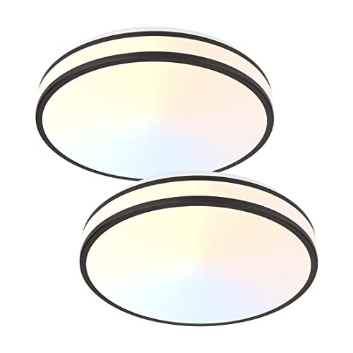 kadision 13in LED Flush Mount Ceiling Light, Toggle Switch On/Off to Change 3000K/4000K/5000K, 20W 1600lm Dimmable Flush Mount Light Fixture ORB Finish, ETL Listed 2-Pack kadision 13in LED Flush Mount Ceiling Light, Toggle Switch On/Off to Change 3000K/4000K/5000K, 20W 1600lm Dimmable Flush Mount Light Fixture ORB Finish, ETL Listed 2-Pack