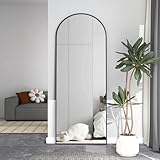NEUWEABY Arched Full Length Mirror 162x53cm Arch Floor Mirror with Stand Large Wall Black Full Body Standing Hanging or Leaning Against Wall for Bedroom Entry, Living Room - Image 6