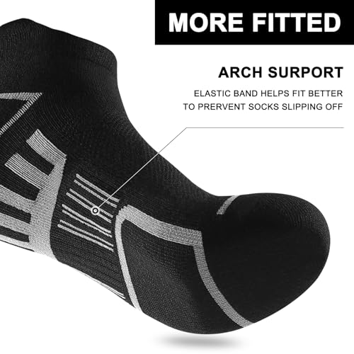 shnn 12 Pairs Mens Ankle Socks Athletic Casual Low Cut Short Socks for Men With Tab Shoes Size 6-12 - Thumbnail 4