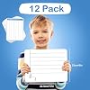 Aizweb 12 Pack Long Division Dry Erase Board Card,12 x 9 Multiplication Small Whiteboard Math Manipulatives for Kids Student Classroom Must Have Homeschool Teacher Supplies Learning Activities