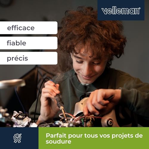 Velleman Station de soudage 50 W avec indicateur LED et régulation électronique de la température 175–480 °C, idéale pour professionnels et bricolage – vue 2