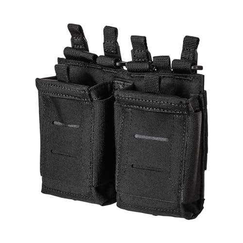 5.11 Tactical Flex Double AR Mag Pouch 2.0 - Versatile Flex-HT Mounting Holster, Concealed Retention, Waterproof Straps, Black, 1 SZ, Style 56754ABR