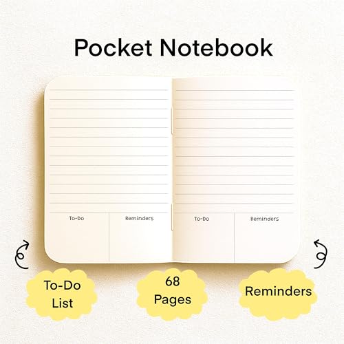 Image of KALP A5 Notebook with Pocket Diary Set - 160 Pages, 80 GSM - Ruled, Soft Cover, Combo for Notes, Journaling, Daily Planning, Perfect for Gifting (Wavy Black)