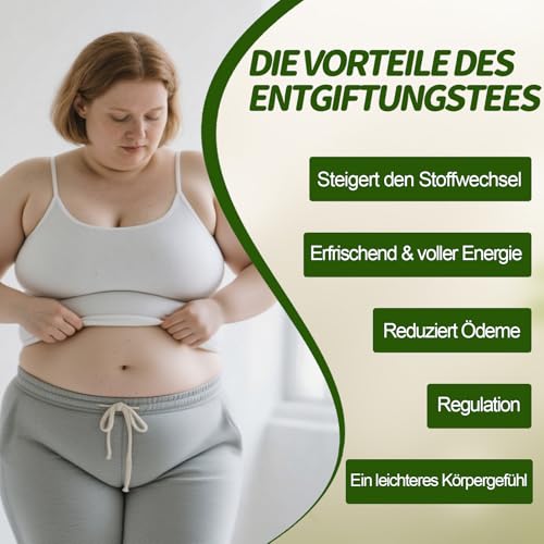 Detox Tee zum Abnehmen – Grüner Helfer, 28 Tage Entgiftungstee mit Lotusblatt, Cassia-Samen, Moringa, Maulbeerblatt & Grüntee – Natürliche Fettverbrennung, Stoffwechsel Boost & Verdauungsunterstützung