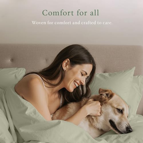Threadmill Certified by GOTS Organic Cotton Sheets - Twin XL, 3 Piece, Sage Green - Ultra Soft, Cooling and Breathable Bed Sheet Set - Lightweight and All-Round Elastic Deep Pocket by Threadmill - Image 8